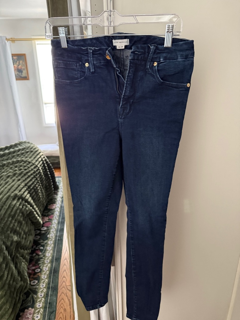 Good American Dark Indigo High-Rise Skinny Jeans